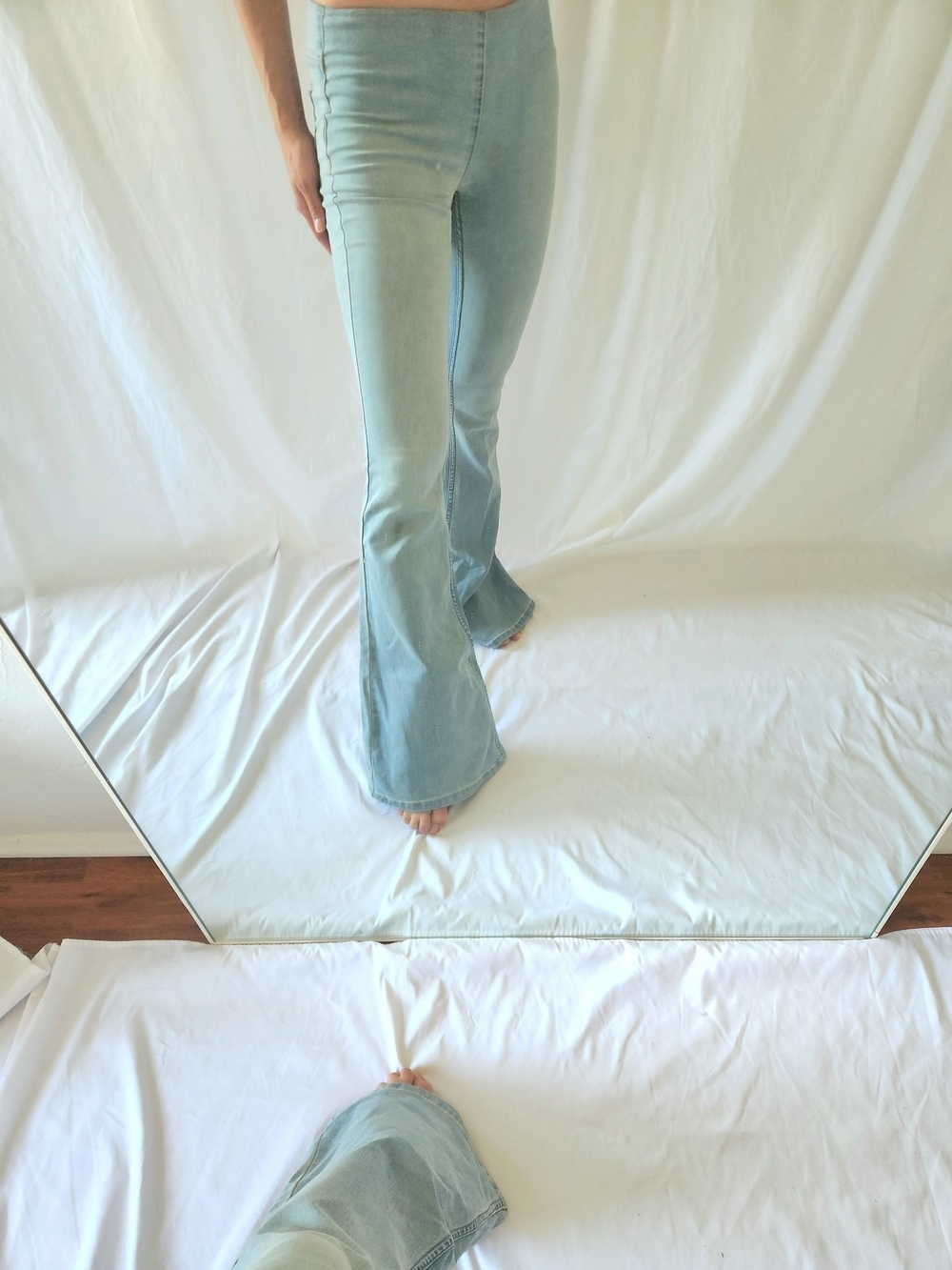 Free People Light Blue Bootcut Jeans